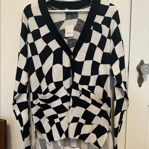 Women’s checked cardigan free people size small